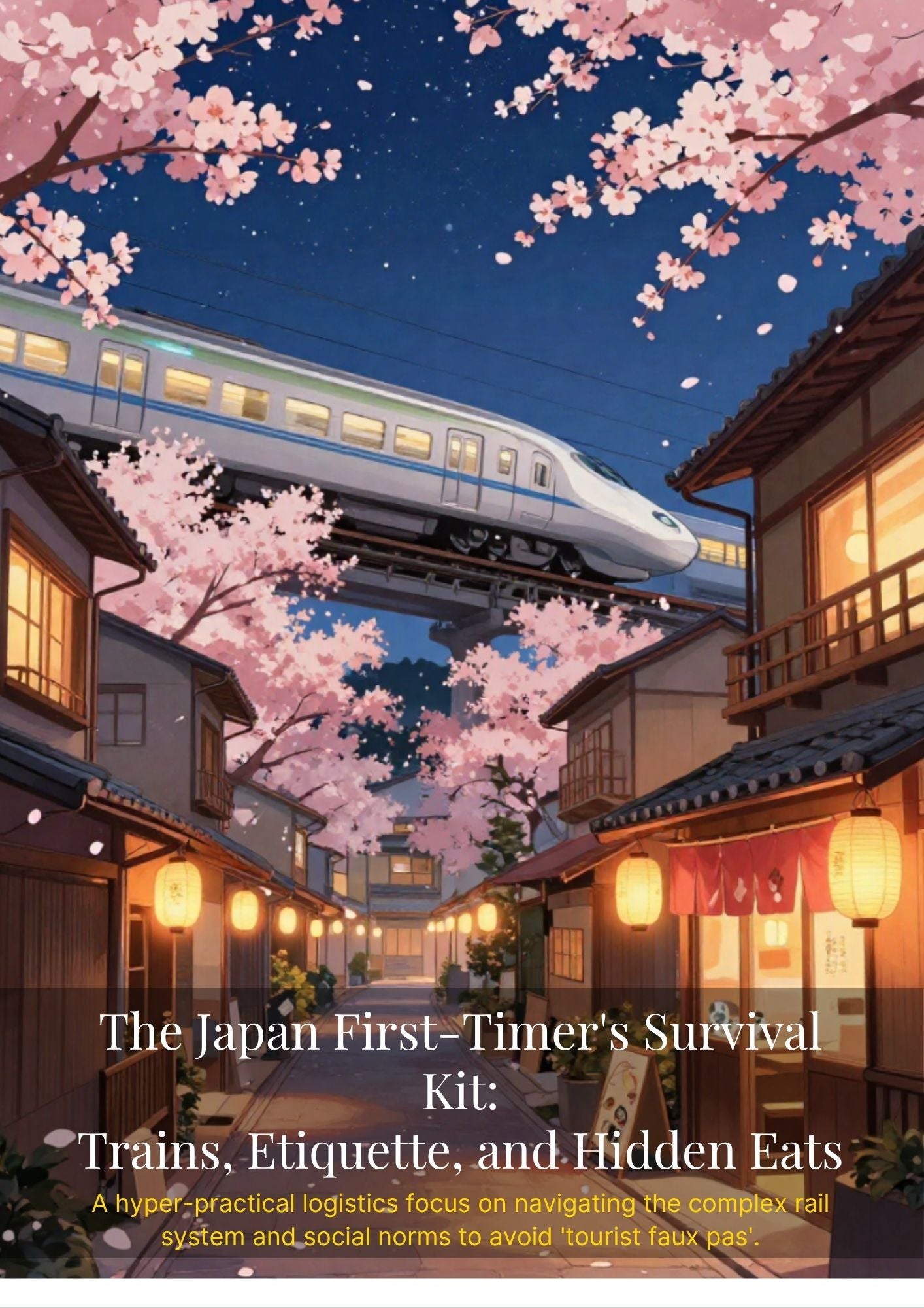 The Japan First-Timer's Survival Kit: Trains, Etiquette & Hidden Eats — A hyper-practical logistics focus on navigating the complex rail system and social norms to avoid 'tourist faux pas'.